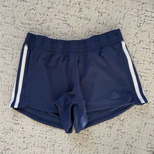 Adidas Dark Blue Shorts with White Stripes